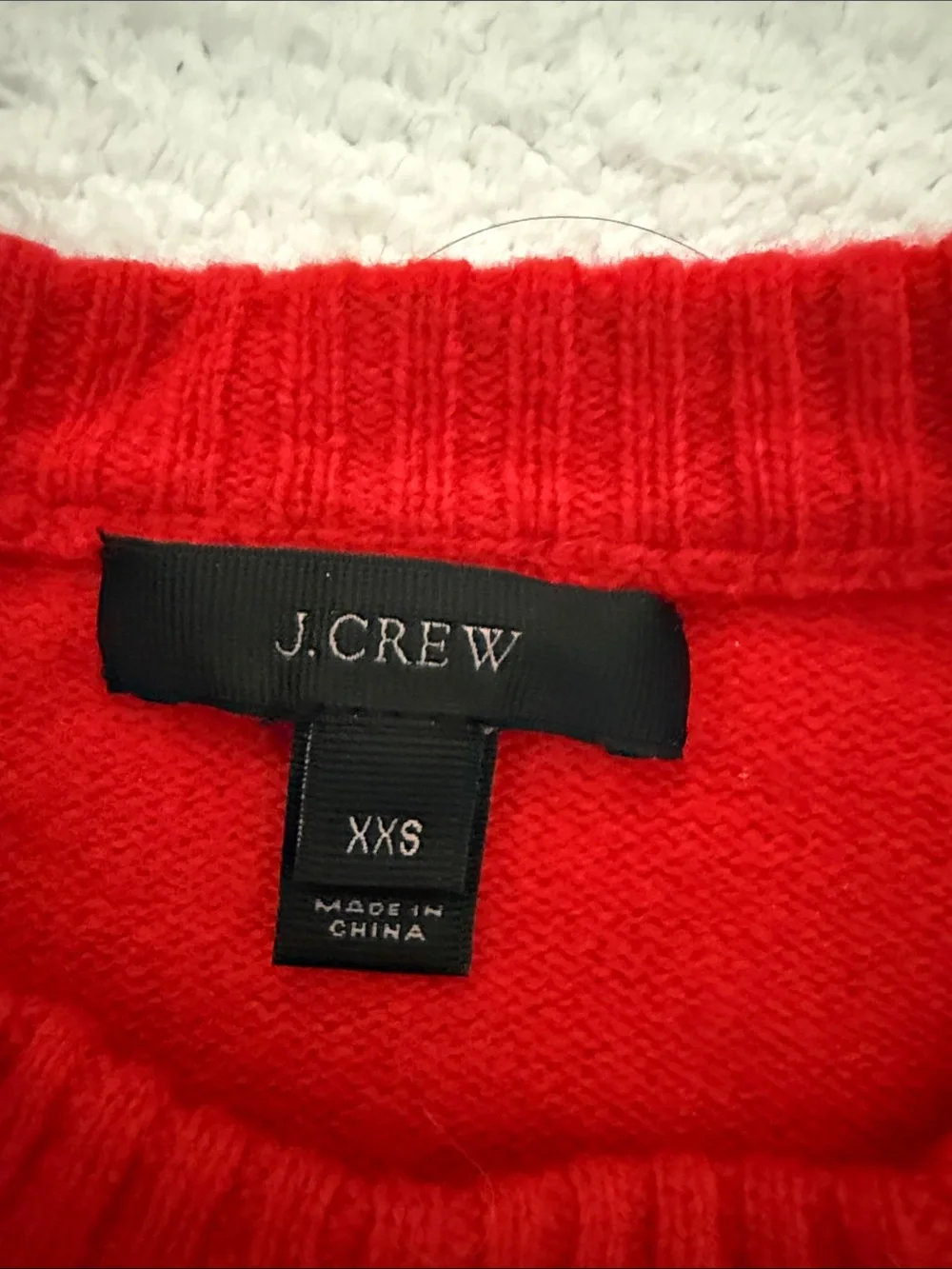 J. Crew Bright Red Crewneck Sweater